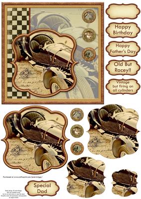 Vintage Car Old But Racey Quick Card