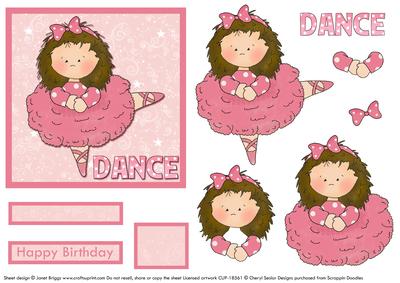 Little Miss Ballerina Decoupage