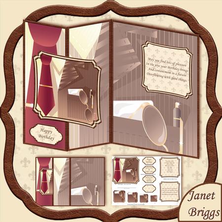 Trendy Business Man Fold Back Card Mini Kit