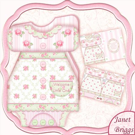 Baby Girl Dress Shaped Card Mini Kit
