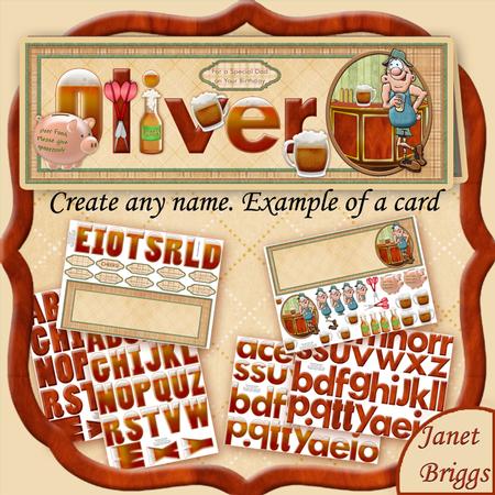 Create Any Name Beer at the Pub Card Kit