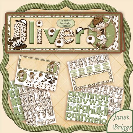 Create Any Name Football Card Kit