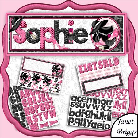 Create Any Name Fashion Accessories Card Kit