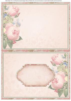 Vintage Rose Bouquet Insert for Cup424995_68