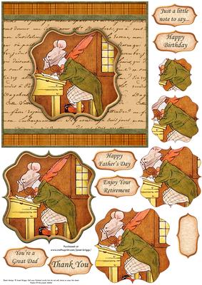 Note from Mouse Card Topper & Pyramage