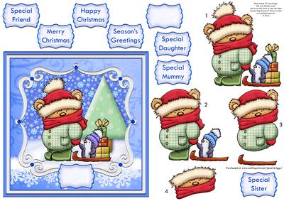 Hold My Hand Christmas Card Topper & Decoupage