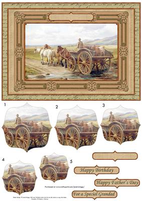 Vintage Village Life 2 Off to Market Quick Card