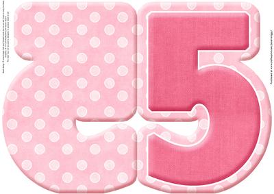 Age 5 Blank Pink Birthday Shape Card