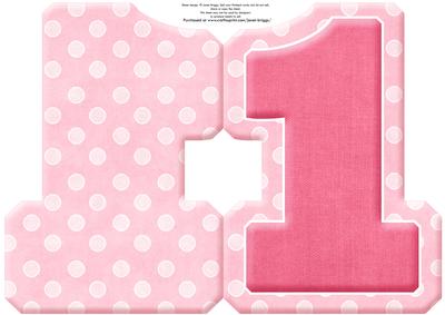 Age 1 Blank Pink Birthday Shape Card