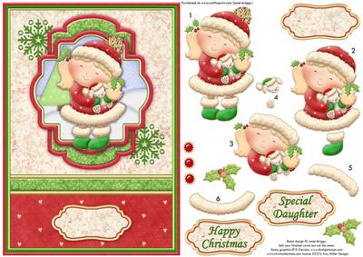 Cuddly Christmas A6 Christmas Topper & Decoupage