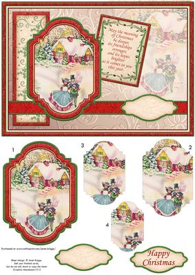 Vintage Christmas Morning Walk Quick Card