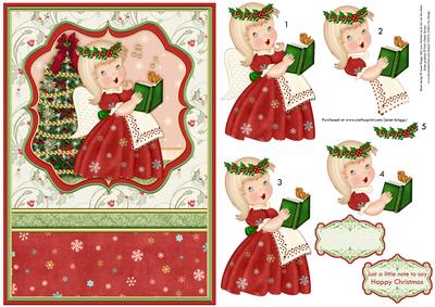 A Little Christmas Note Card Topper & Decoupage