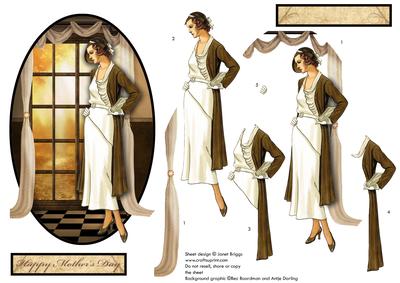 Vintage Lady & View Decoupage