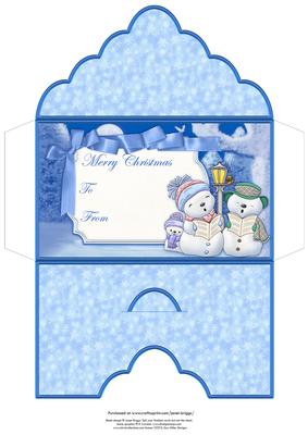 Christmas Money Wallet Merry Snowmen for Cup463009_68