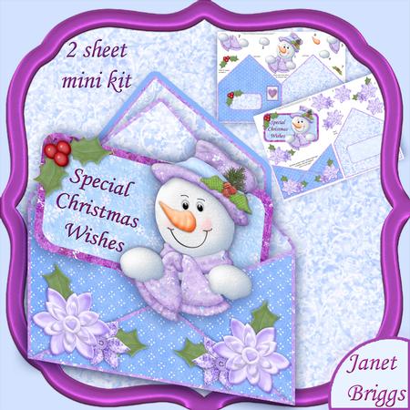 Snowman Christmas Envelope Peeper Card Mini Kit