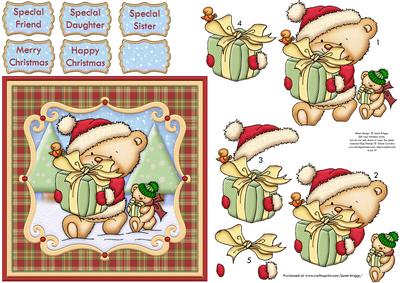 We Have a Lot to Do Christmas Card Topper & Decoupage
