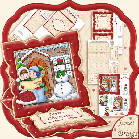 Carollers at the Door Christmas Easel & Decoupage