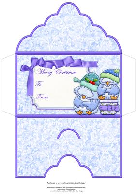 Christmas Money Wallet Peaceful Owls