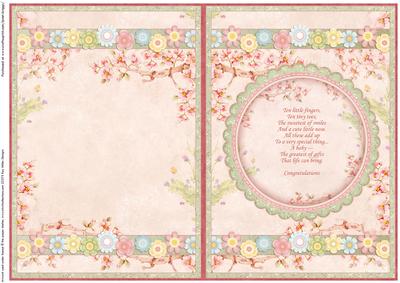 New Baby Girl Insert for Cup484905_68 Vintage Baby Girl