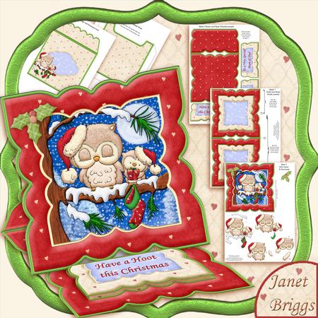 Warmest Holiday Wishes Christmas Easel Card Kit & Decoupage