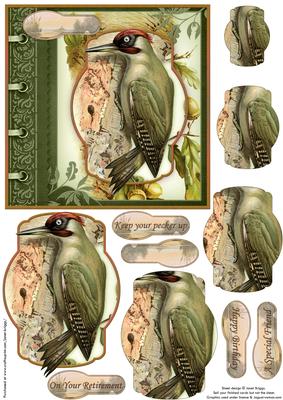 Keep Your Pecker Up Get Well Soon or Birthday Card Topper
