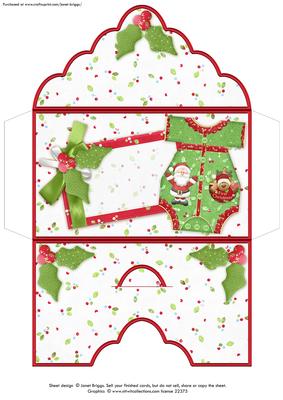 Christmas Money Wallet Baby's 1st Christmas Santa Romper