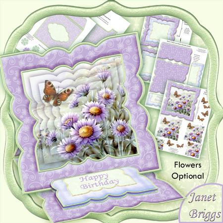 Daisies & Butterfly Easel Card Kit & Decoupage