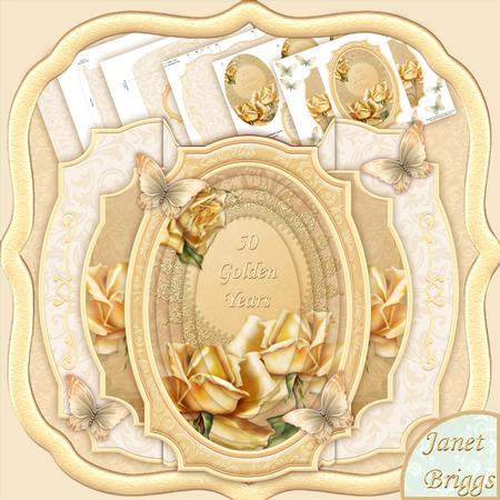 Golden Wedding Double Pop Out Card Kit