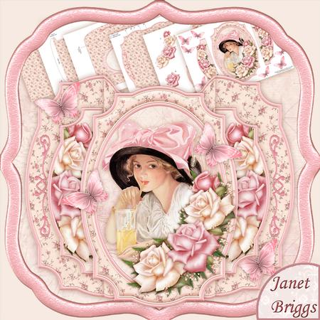 Summer Rose Double Pop Out Card Kit