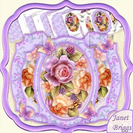 Rose Splendour Double Pop Out Card Kit with Pyramage
