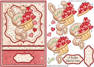 A Bucket Load of Love Card Topper & Decoupage
