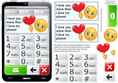 Mobile Phone Love You More Than I Love My Phone Quick Card