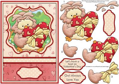 Owl Always Love You Valentine's Day Owl Decoupage