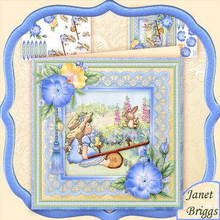 Seesaw Fun in the Garden 8x8 Mini Kit with Decoupage