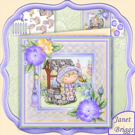 Izzy's Wishing Well in the Garden 8x8 Mini Kit & Decoupage
