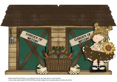Garden Shed Lady Shape Card Part 1