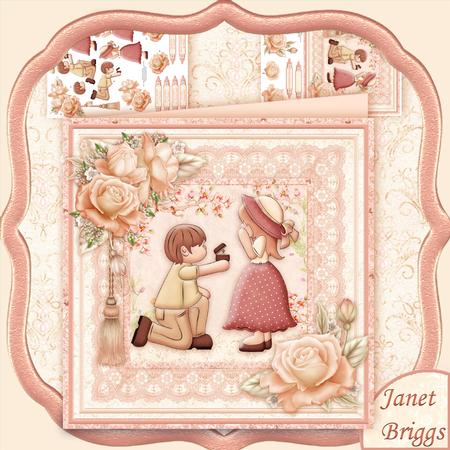 Engagement Down on One Knee 8x8 Mini Kit & Decoupage