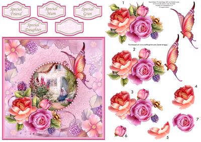 Admiring the Garden Card Topper & Decoupage