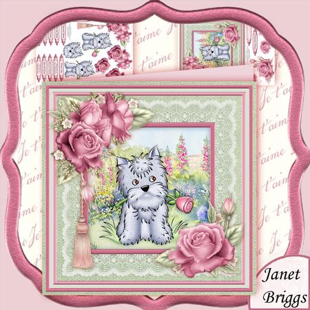 Woof You Westie 8x8 Anniversary Birthday Valentine Mini Kit