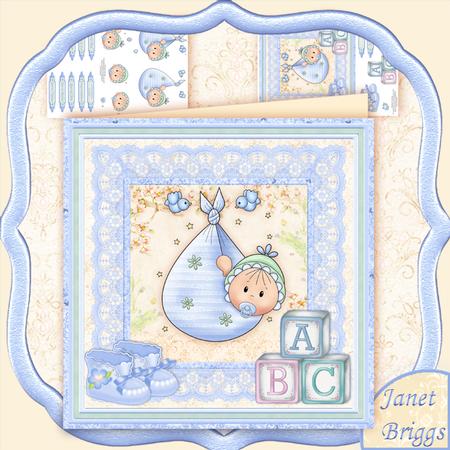 New Baby Boy Bundle Mini Kit & Decoupage