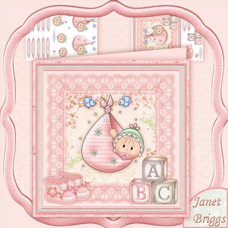 New Baby Girl Bundle Mini Kit & Decoupage