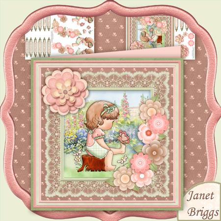 Hello Butterfly 8x8 Mini Kit & Decoupage
