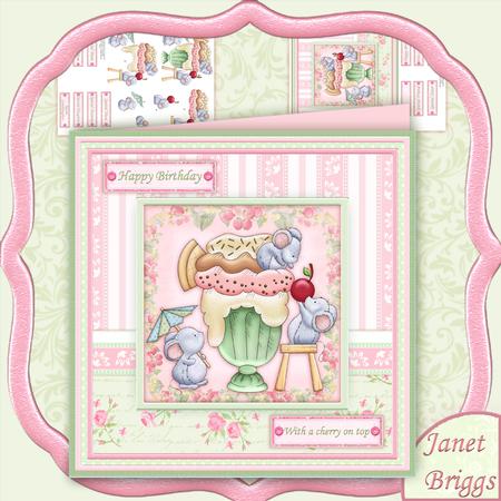 Cherry on Top 8x8 Birthday Mini Kit & Decoupage
