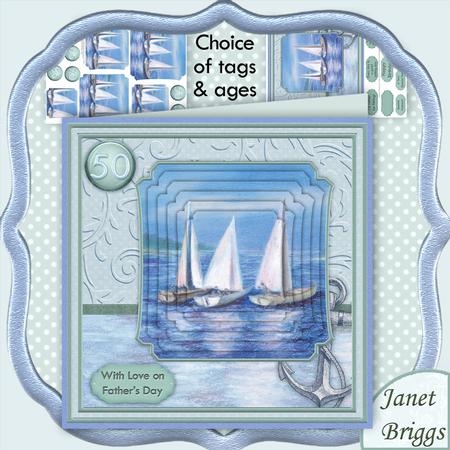Sailing or Fishing Boats 8x8 Mini Kit & Decoupage
