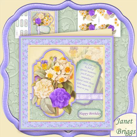 Spring Flowers 8x8 Mini Kit & Decoupage