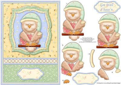 Get Well S'hooo'n Owl Card Topper & Decoupage