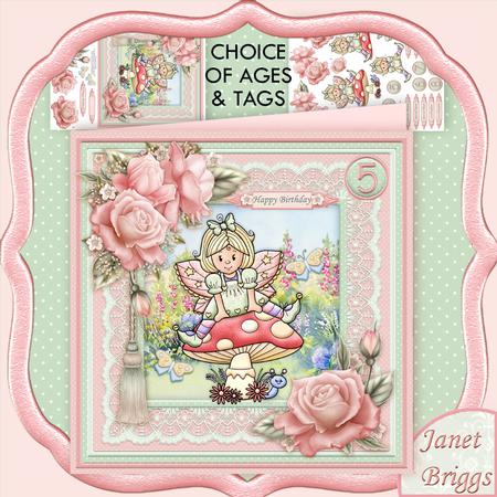 Fairy Faye on Toadstool Mini Kit with Ages & Decoupage