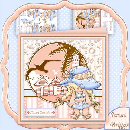 Beach Babe 8x8 Mini Kit & Decoupage
