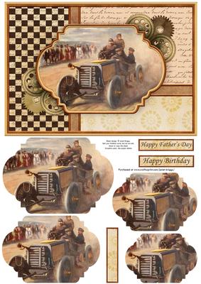 Vintage Motor Racing Quick Card & Pyramage