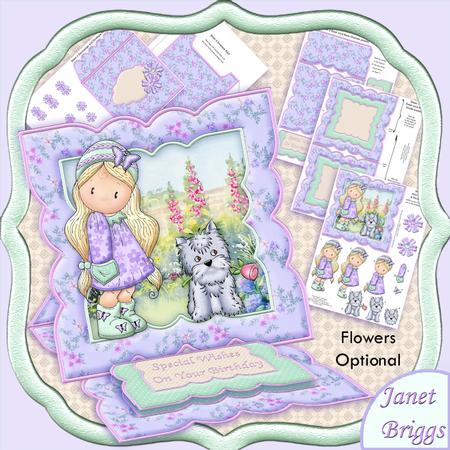 Chloe and Her Puppy Easel Card Kit